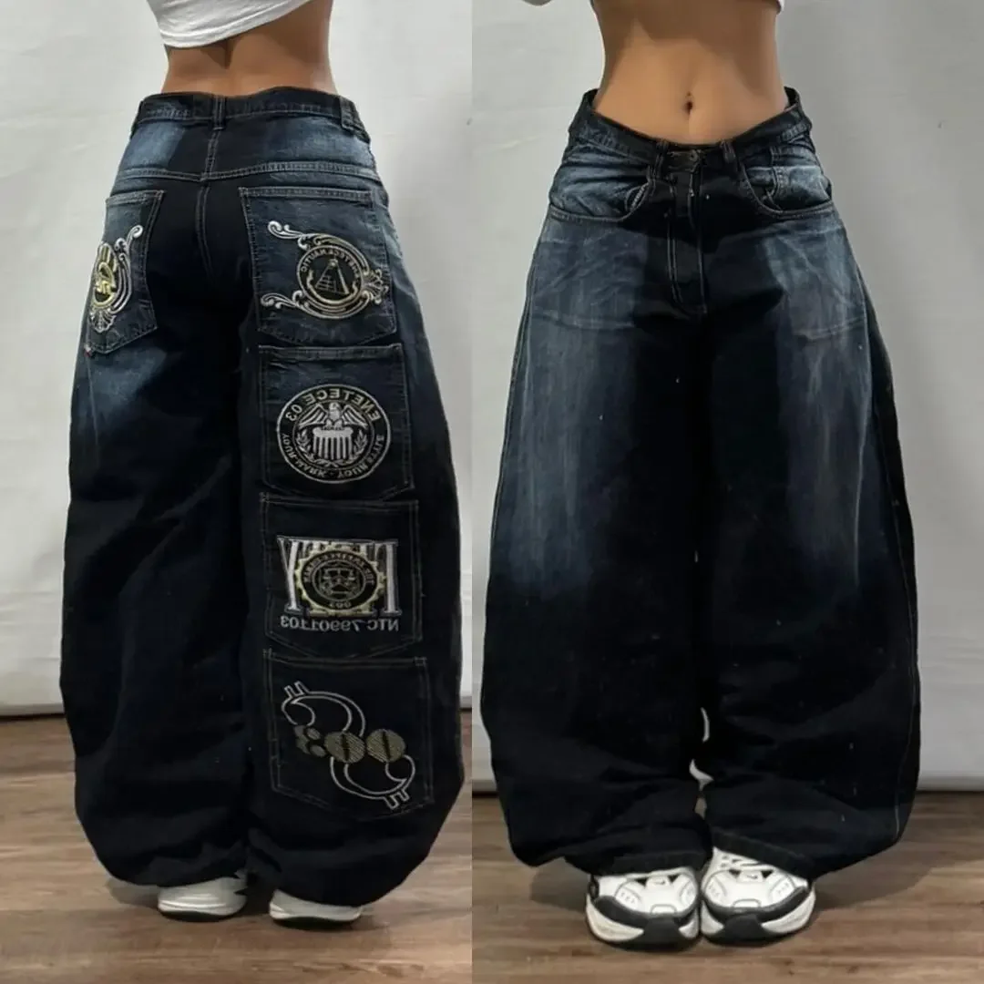 American Punk Women's Straight Fit Slim Washed Print Denim Pants Hot Girl  Shows Thin Retro High Waist Casual Cotton Ladies Jeans - AliExpress