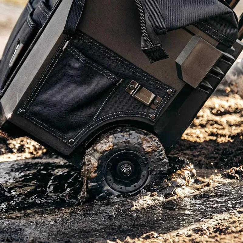 TOUGHBUILT Electrician Maintenance Trolley Box Trailer Hard Bottom Large Opening Tool Tug Box Hardware Professional Work Tools 5