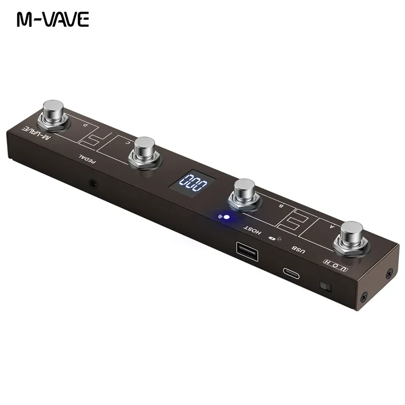 M-vave midi Controller CHOCIATE PIUS Wireless Keyboard 4 Buttons Foot Switch Supports MIDI Host Interface Control Function