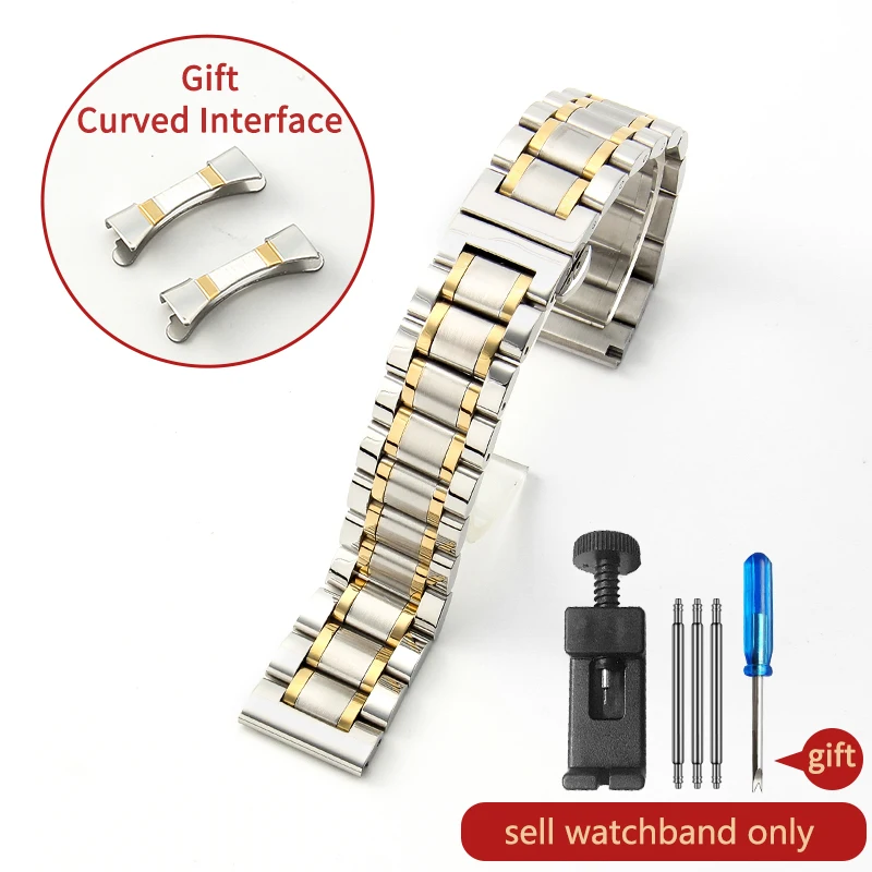 Stainless Steel Watch Strap - Silver, Gold, Rose Gold Options