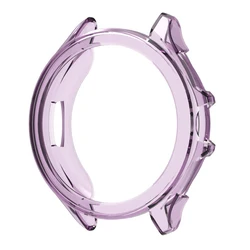 Soft TPU Protective Shell Frame Bumper for Xiaomi Watch 2 Pro - Smartwatch Accessories (Transparent purple)