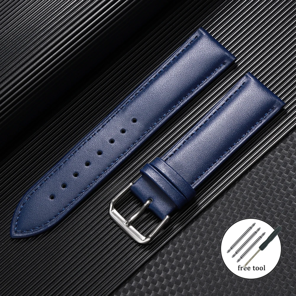Premium Calfskin Leather Watch Strap - Universal Fit Bracelet