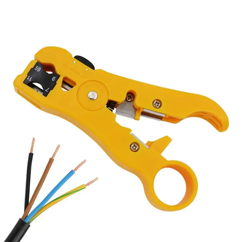Wire Stripper Coaxial Cable Cutter Universal Prepping Tools Multifunctional Wire Strippers for Coaxial Cables Network Cables wire stripper tools multi functional tools electrician tools