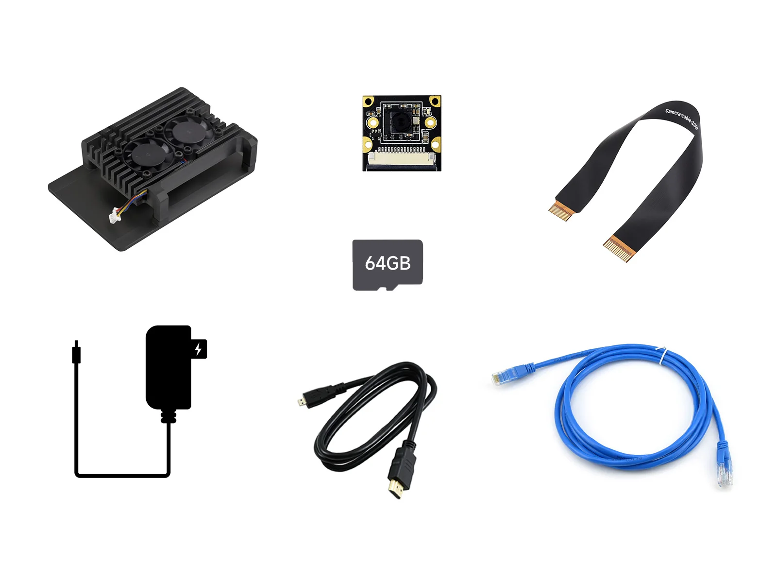 Kit Fotocamera Waveshare Pi 5 Acc A, B, C,Imx219 Fotocamera (Con Cavo) Custodia X 2, Raspberry Pi 5, Per Raspberry Pi 5 (Non Inclusa)