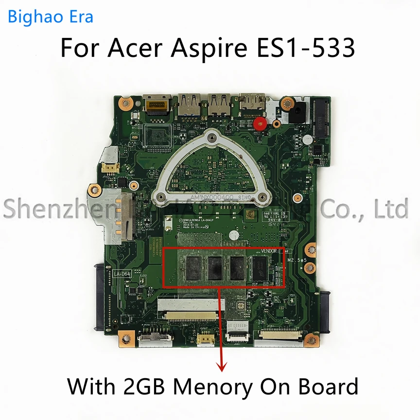 Placa-mãe do Portátil para Acer Aspire La-d641p Es1732 Es1533 N3350 N3450 N4200 Cpu Ddr3 Nbgft1100b Nbgft1100c Nb.gft11.00c - Imagem 2