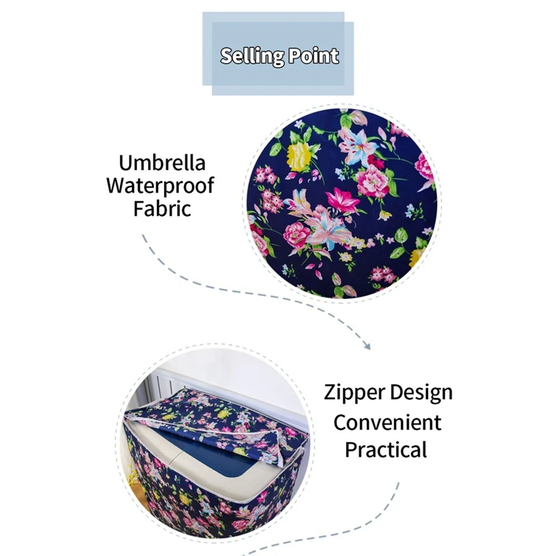 Description Picture 4 of itemDouble Cylinder Washing Machine Cover Double Drum Dustproof Washing Machine Cover Semi Automatic Upper Opening Cover Cover Cloth