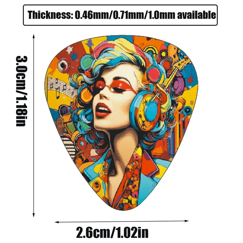 Guitar Picks Guitar Thumb Paddle 0.46/0.71/1.0Mm Cartoon Couples Acoustic