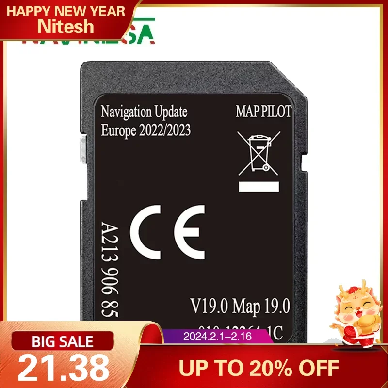 A213 Per Mercedes C-Class 2015-2019 Garmin Map Car Pilot Sd Card V19 Muslimgps 2022/2023 Europa