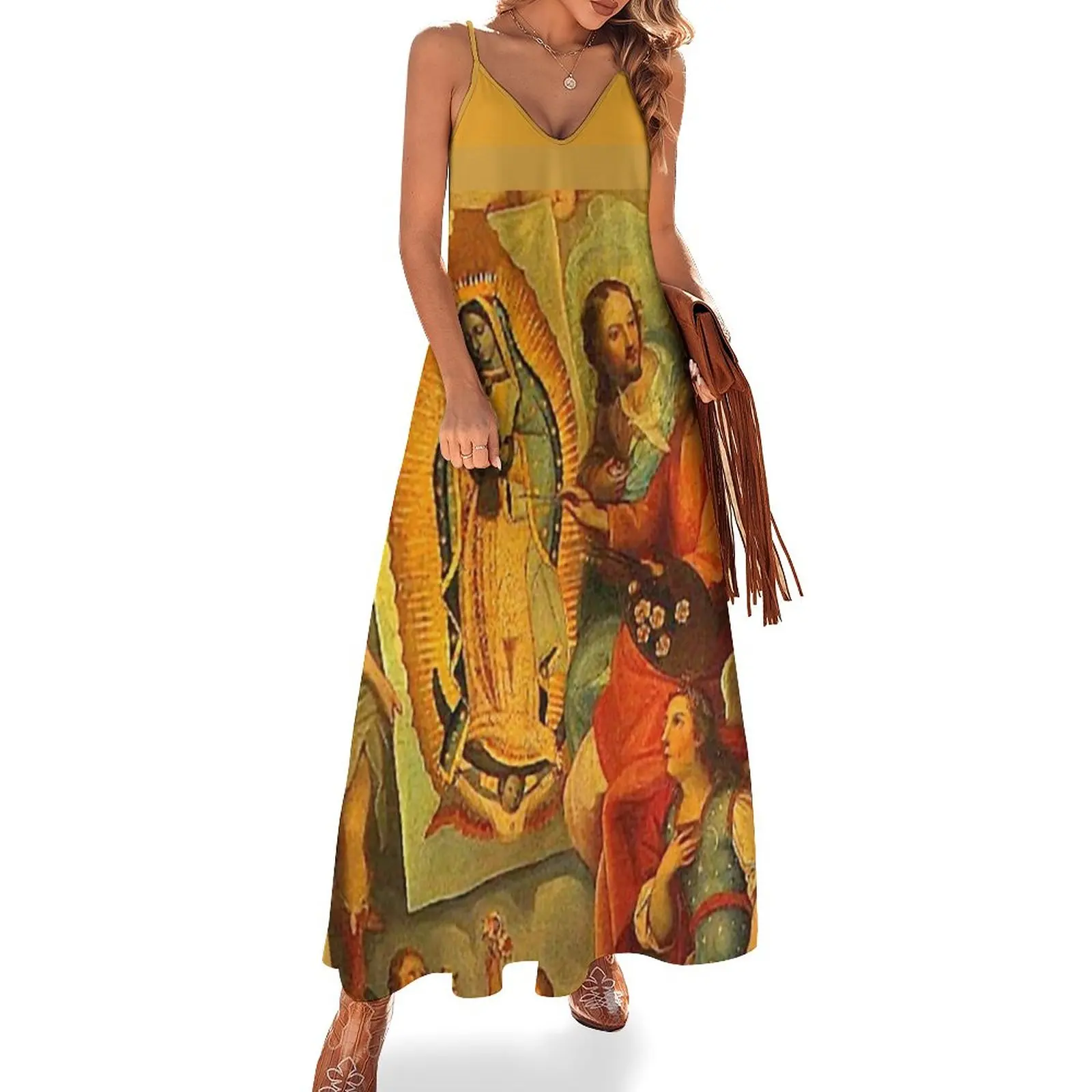 

Our Lady of Guadalupe Virgin Mary Mexico Jesus & God the Father Sleeveless Dress Dance dresses beach outfits for women