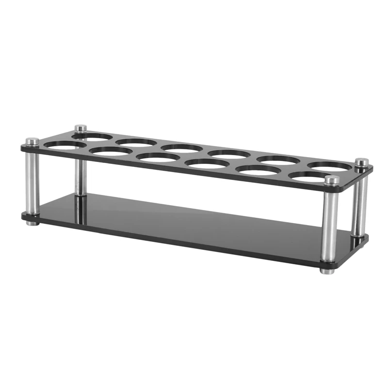

2X 12-Hole Acrylic Cup Holder, Shot Glasses Organizer, Beer Wine Glass Holder Acrylic Wine Glass Holder