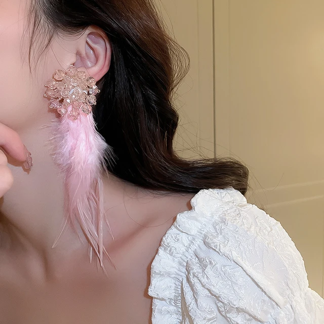 Moh Deep Pink Drop Earrings – Rubiz