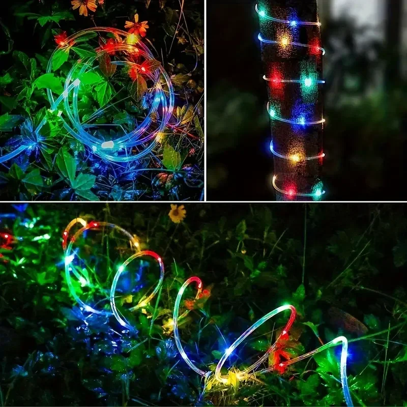 solar powered led copper wire string lights 8 modes waterproof outdoor fairy lights for garden yard wedding christmas halloween decorations details 6