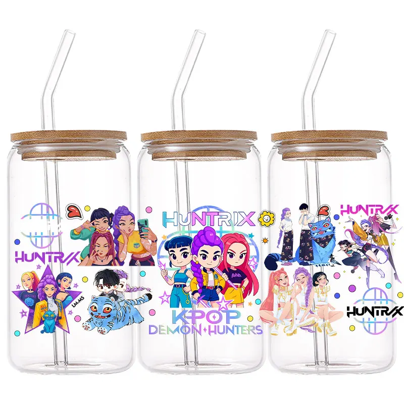K-pop Demon Hunters UV Sticker Collection - Cartoon Crystal Gift Set
