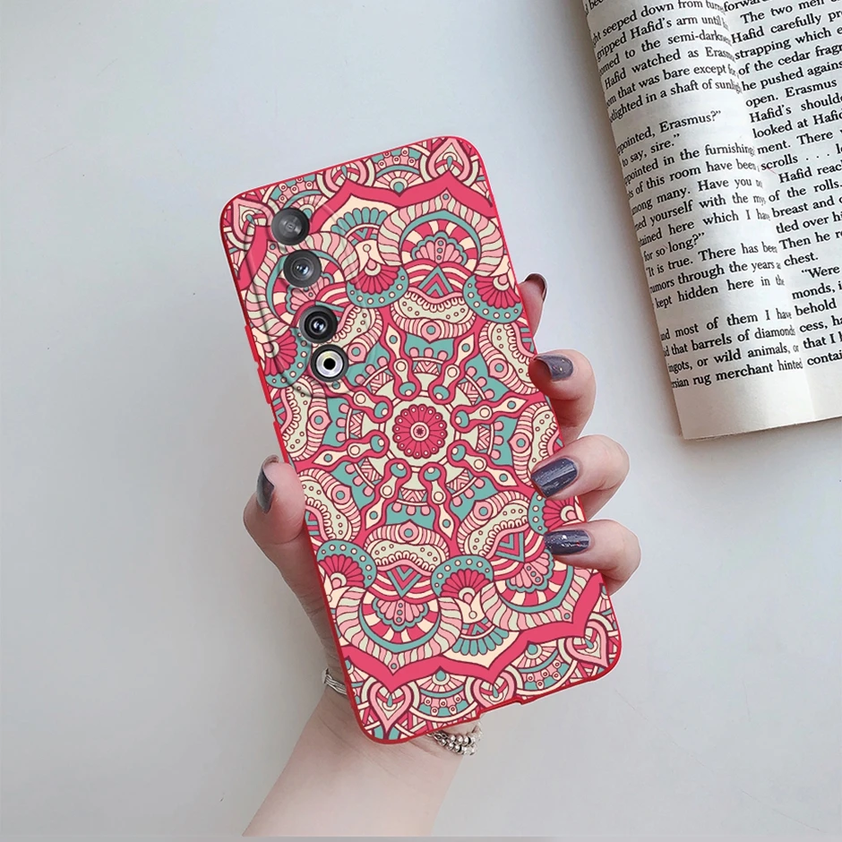 Colorful Cartoon Flower Silicone TPU Phone Case Cover for For Honor 90