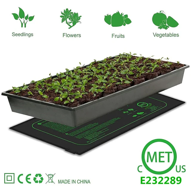 Palánta Fűtés Mat 50X25Cm Vízálló Növényi Vetőmag Csírázási Szaporodás Klónindító Pad 110 V Kerti Ellátás Usa/Eu/Uk Plug
