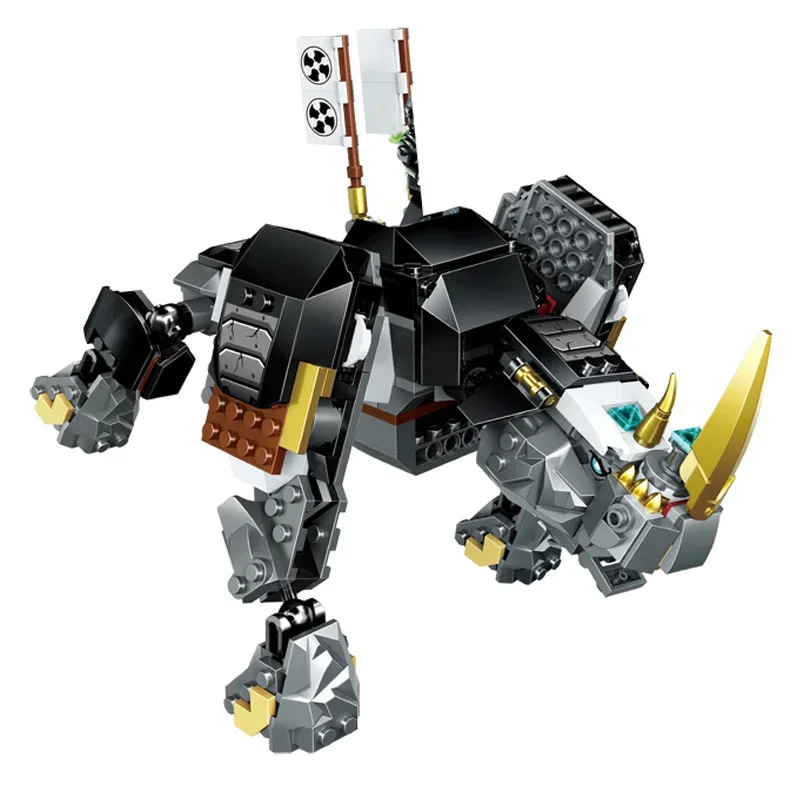 

667pcs Ninja Zaning Mino Creature Rhinoceros Bricks Compatible 71719 Building Blocks DIY Toys for Children Christmas Gifts