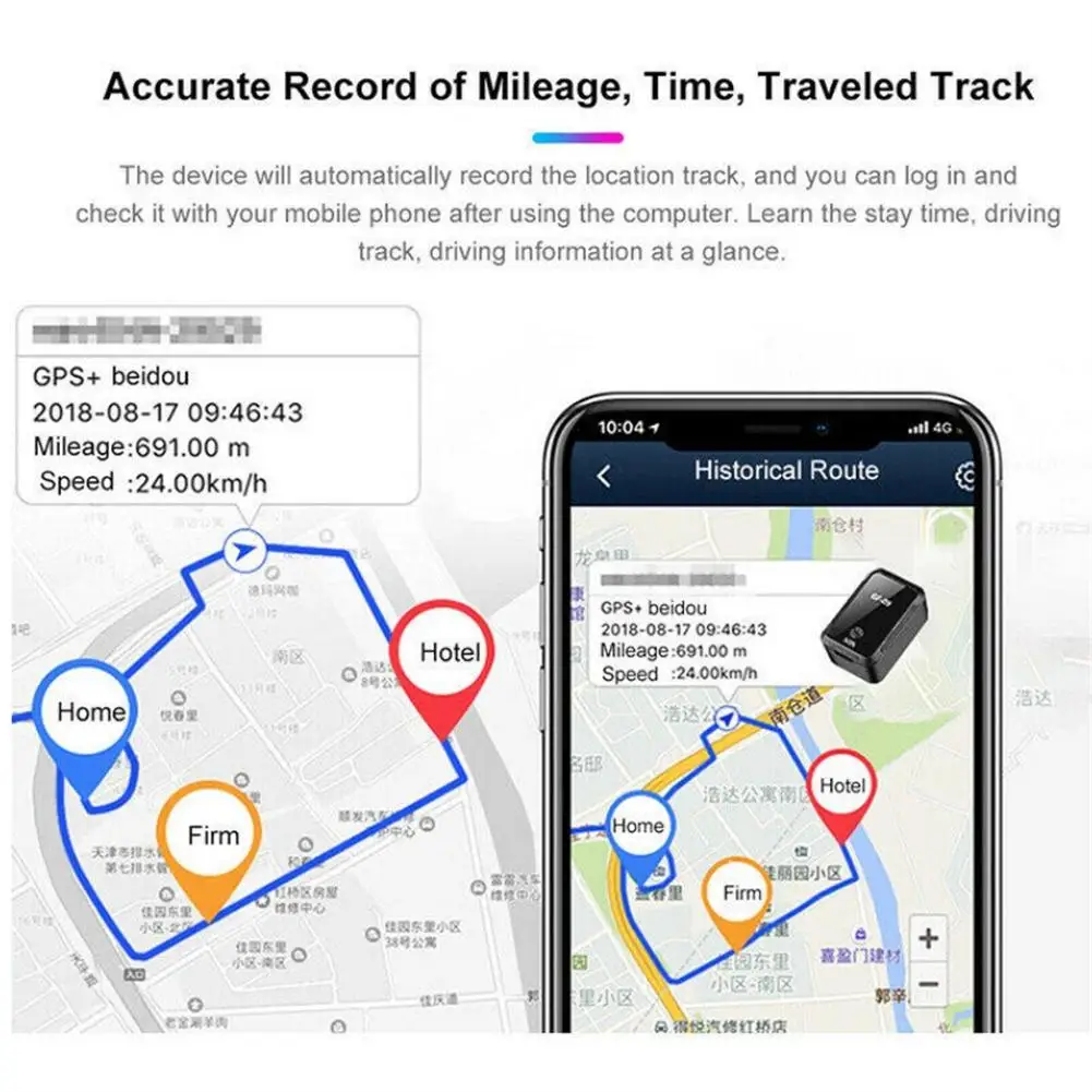 Gf09 Magnetic Micro Locator Gps Real Time Tracking Positioning Device App Remote Recording Device for Car Cat Dog Children Older