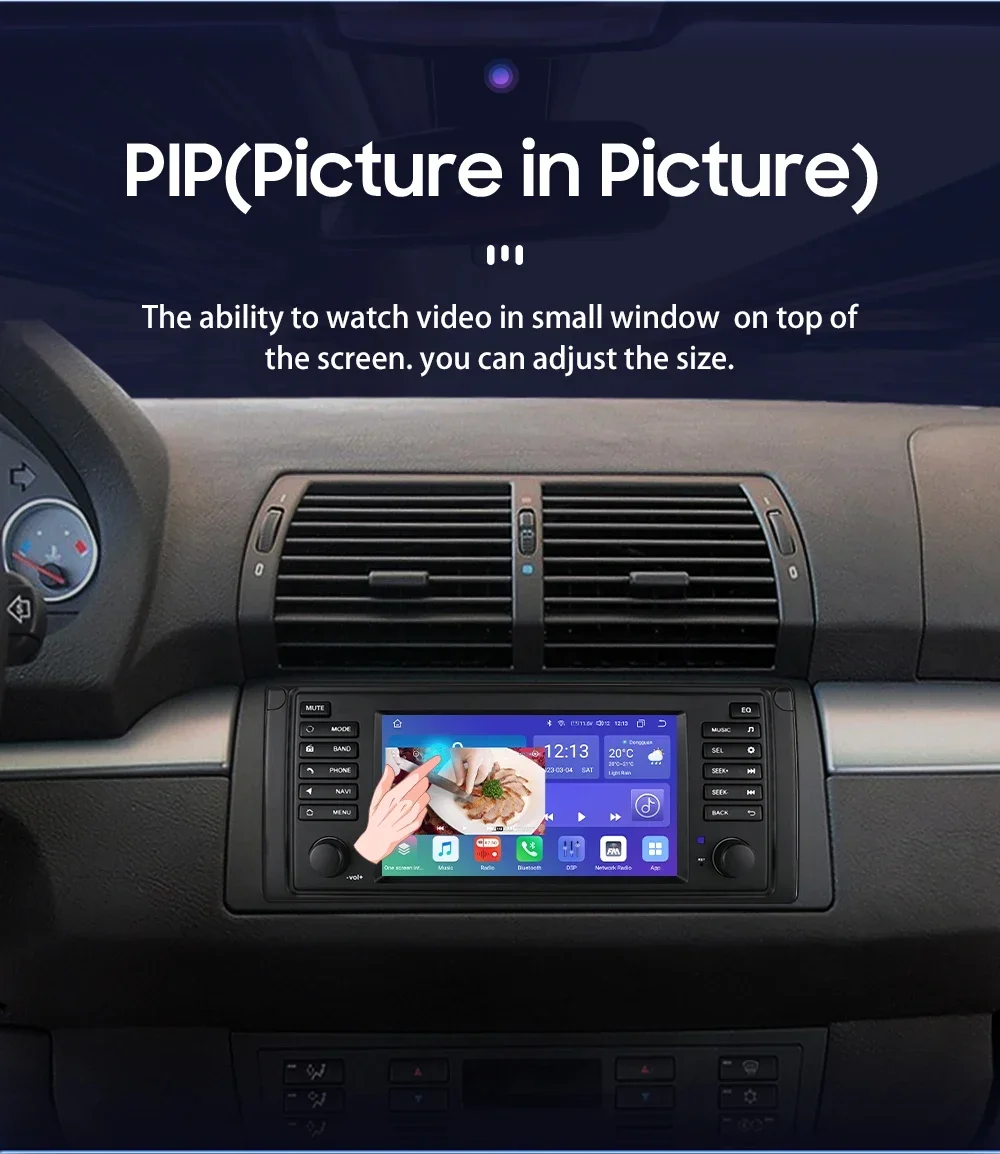 Hizpo 7'' Autoradio für BMW 5er E39 X5 E53 M5 Multimedia-Player CarPlay Android Auto GPS WiFi 4G FM RDS AI Sprachsteuerung Autoradio – Detail 35