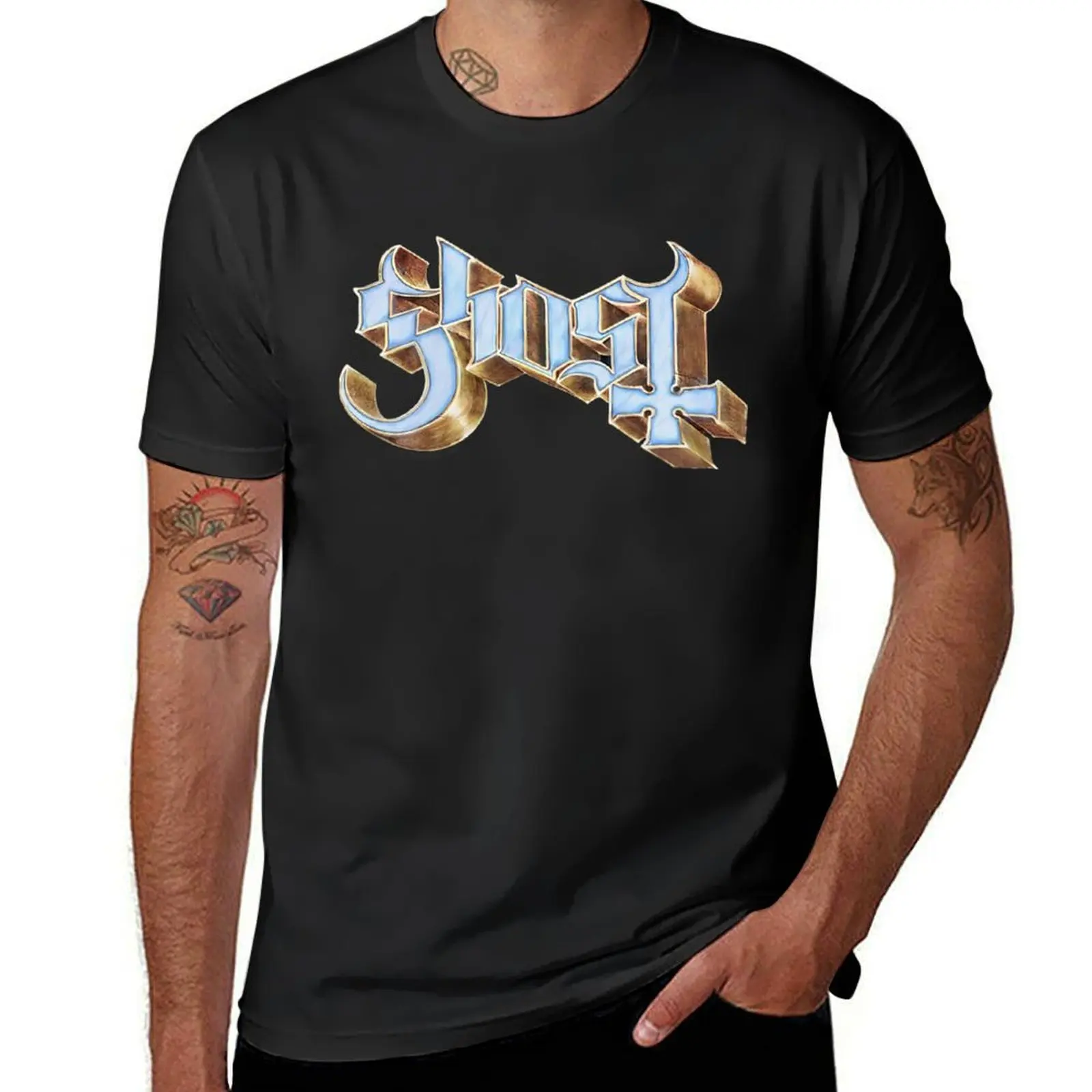 

Ghost - Impera Logo T-Shirt quick-drying customizeds tees mens white t shirts