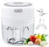 300ML Electric Garlic Chopper USB Charging Food Vegetable Meat Crusher Stainless Steel Mini Chili Garlic Masher Kitchen Gadgets 1