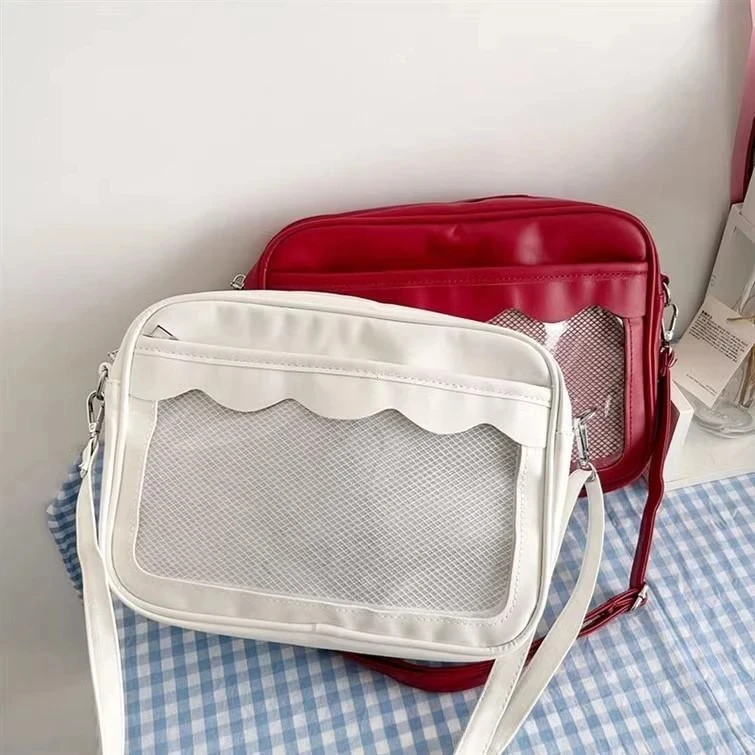 Japanische Harajuku Ita Tasche für Frauen PU Transparente Tasche Itabag High School Mädchen Uniform JK Umhängetasche Umhängetasche Handtaschen – Detail 3