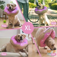 inflatable dog cone collar for post surgery recovery soft and comfortable e collar for large, medium, and small dogs and cats