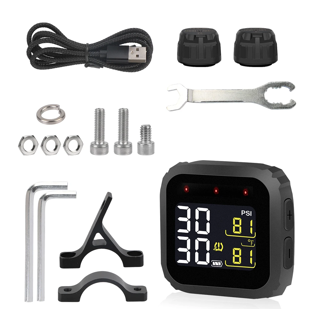    ǽð TPMS Ÿ̾ з ͸ ý, ܺ  LCD ÷ M3 Moto 