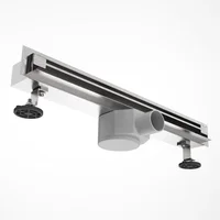 ท่อระบายน้ำติดผนังขนาด60ซม. 24นิ้วทำจากสเตนเลสสตีลในผนังระบายน้ำติดผนังห้องน้ำในห้องน้ำฝักบัวขนาดใหญ่ 3