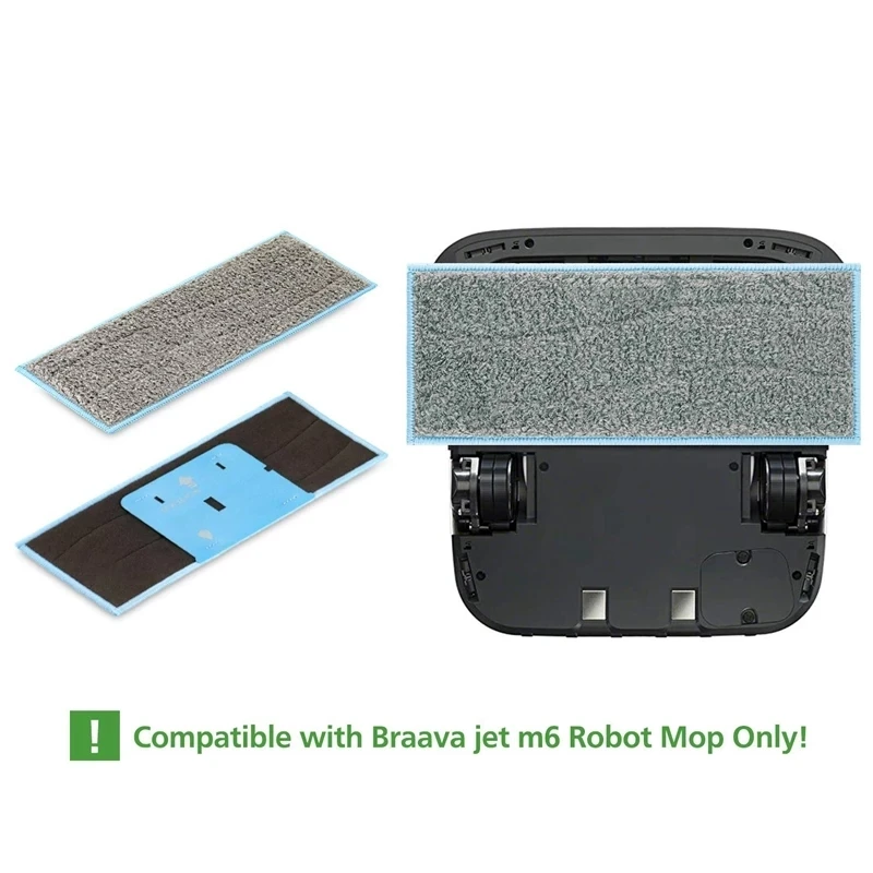 Washable Wet Mopping Pads - Premium Replacement Mop Cloths and Rags for Robot Vacuum Cleaners