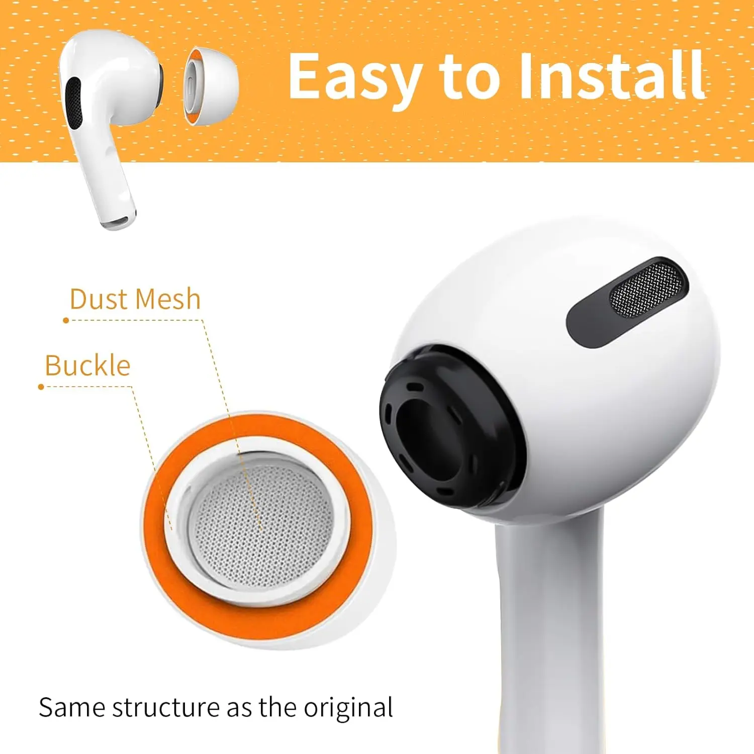 Memory Foam Ear Pads For AirPods Pro3 Wireless Bluetooth Earphones Silicone Covers Caps Replacement Eartips For AirPods Pro 3rd