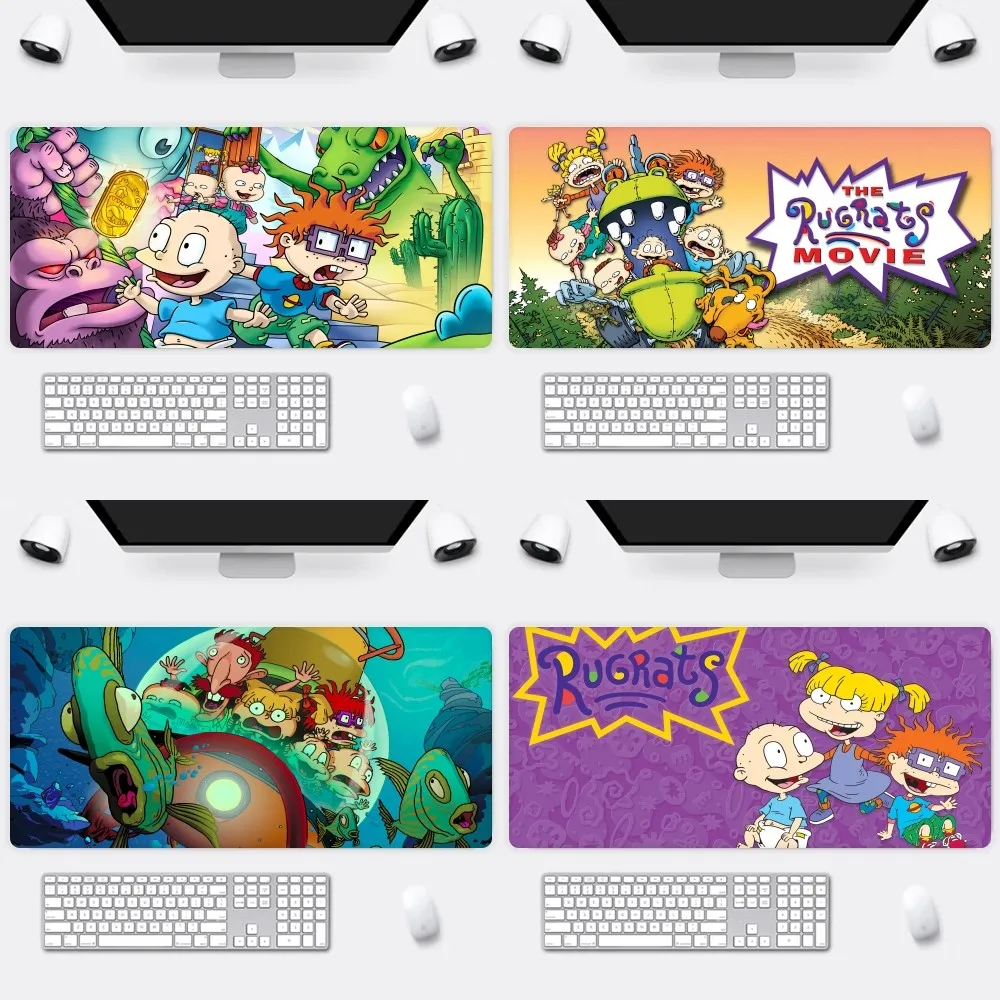 Cartoon R-Rugrats Mousepad Office Large Small Mouse Pc Computer Game Keyboard Tappetino Antiscivolo In Gomma Per Mouse D