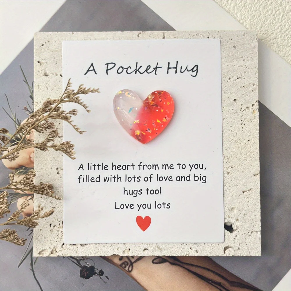 8pcs Pocket Hug Decorated With Encouragement Card For Special Occasions