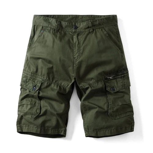 thumbnail image 1 of Pantalones cortos para hombre, holgados, informales, de gran tamaño y con múltiples bolsillos, 1 of 5
