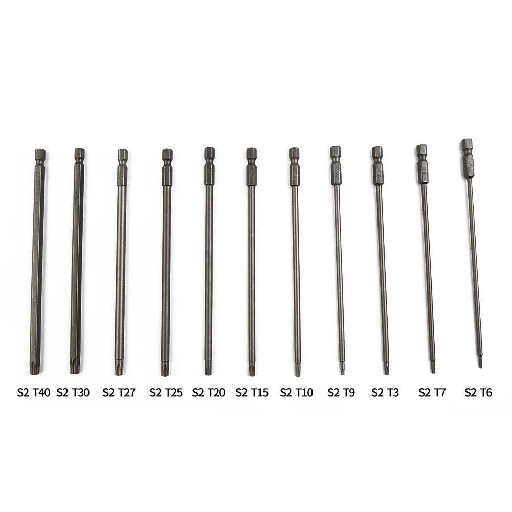 

Прочный практичный набор отверток, Набор насадок для отвертки с шестигранным хвостовиком, магнитный Набор, фотоинструмент, 1/4 дюйма, 11 шт., Torx