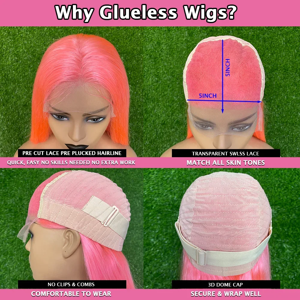 Glueless Wig 13*4 13*6 HD Lace Frontal Wig Straight 613 Colored Human Hair Wigs For Women human hair wig lace front wig human hair wigs front lace wig