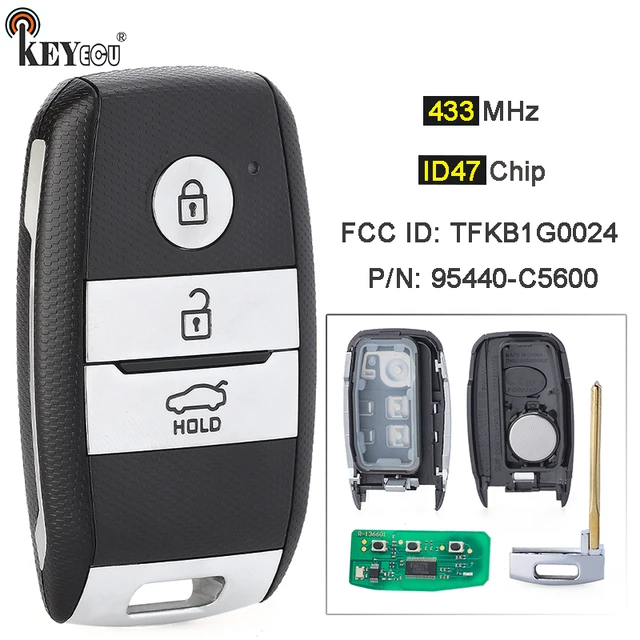 Keyecu 434mhz id47 chip fcc id: tfkb1g0024 pn: 95440-c5600 keyless