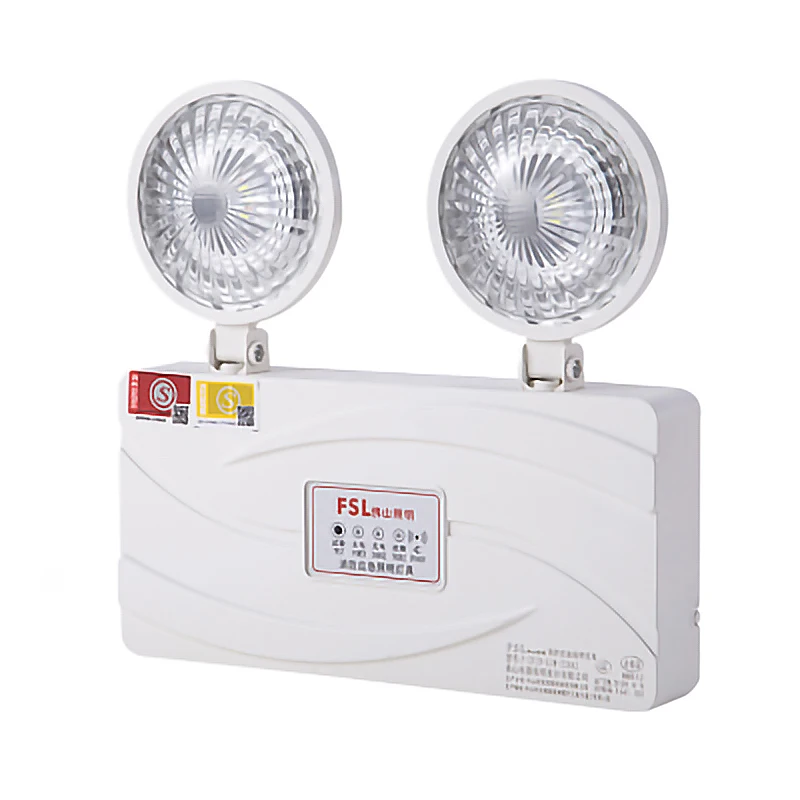 LED 더블 헤드 전원 정전 비상 조명 기구, 충전식 비상 조명 램프, Ac 200-240v