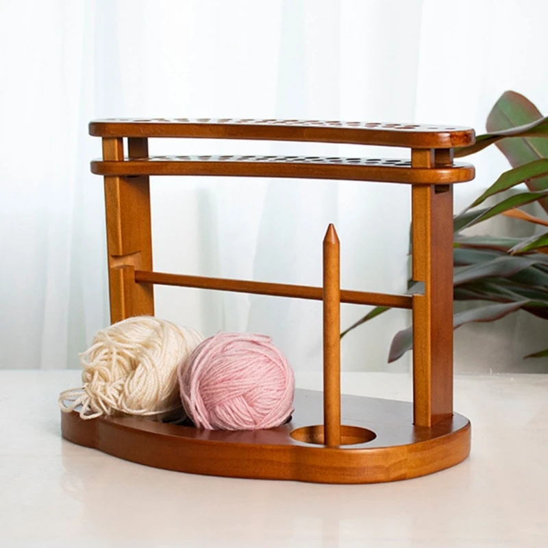 

Стойка для ниток, органайзер, стеллаж для хранения игл для вязания крючком, держатель для пряжи для вязания крючком, подставка