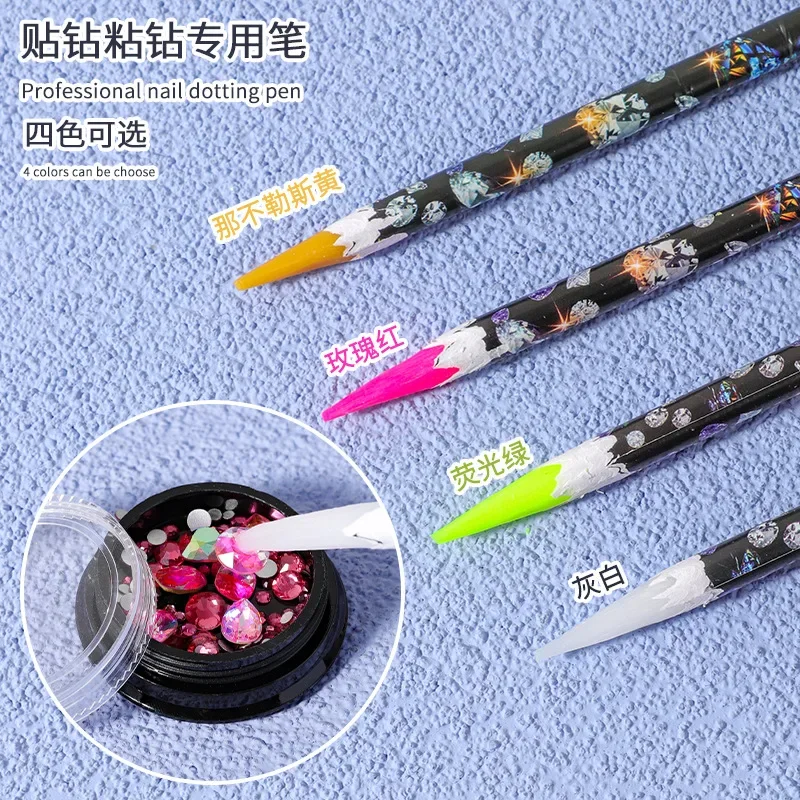 Nail Dotting Pen Picking Rhinestones Gems Drill Crystal Wax Pencil Diamond Picker Nail Art Decoration Tool Nail Art Tools 2
