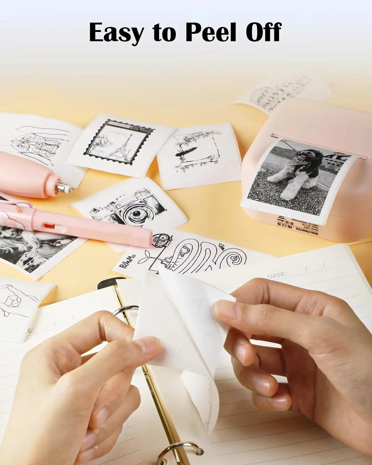 3 Rolls Thermal Paper for T02 Mini Printer 53mm 2" Size M832 For T02 M832-M834 width 53mm Portable Printer