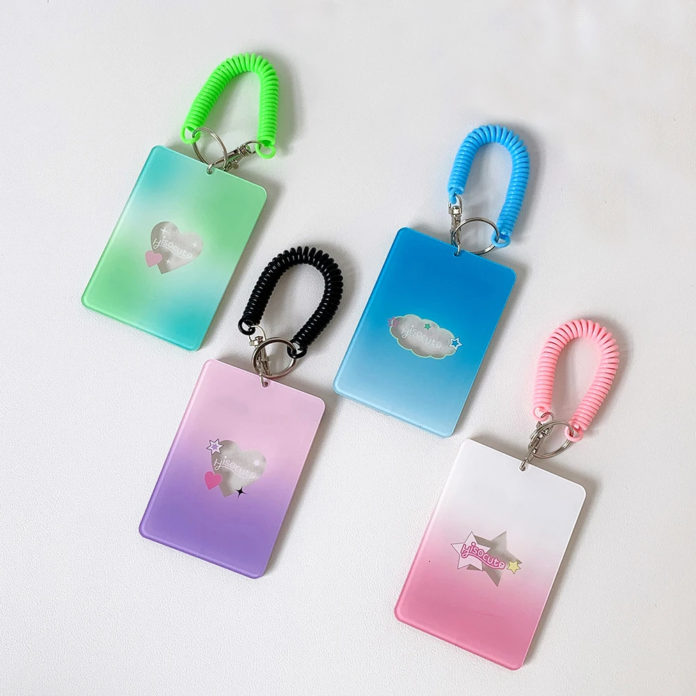 Text elastic rope card set love 3-inch small card hard card set student pendant transparent card brick 5