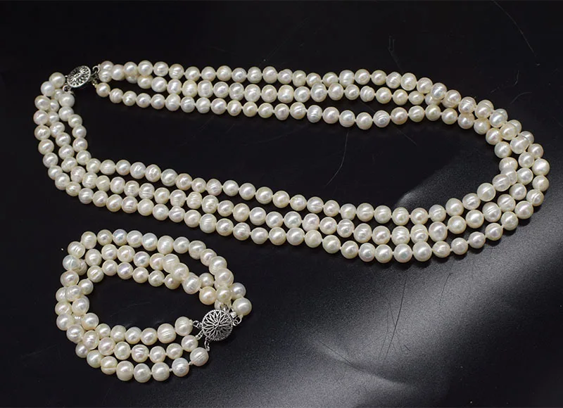 collier de perles douce ensemble de près du vente en perles naturelles