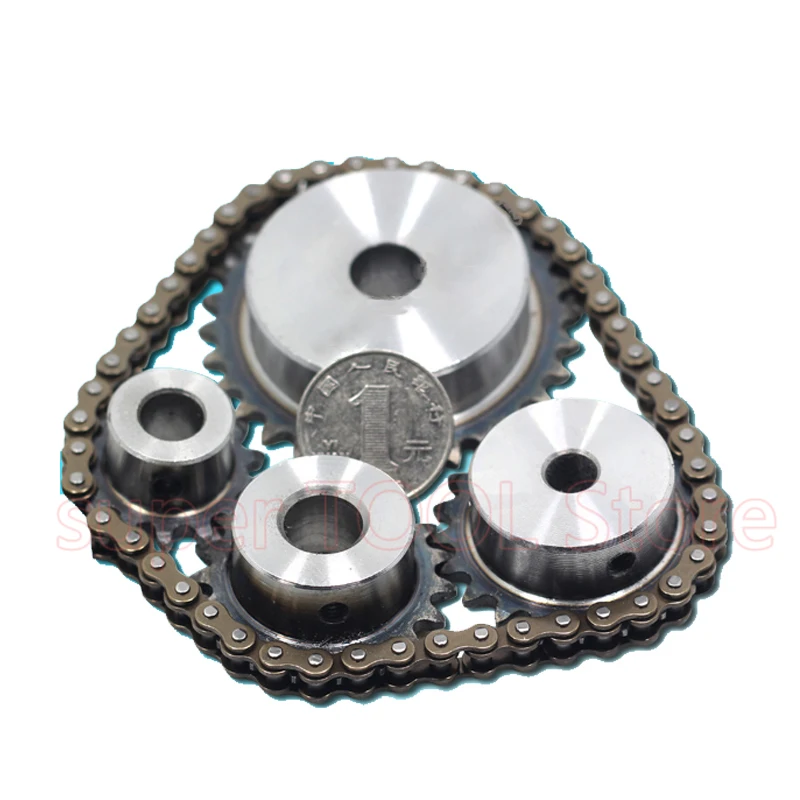 1pc 8-30 Teeth 04C Industrial Sprocket Wheel Precision 45# Steel Chain Gear Bore 6-15mm Pitch 6.35mm Harden M5 Screw Hole