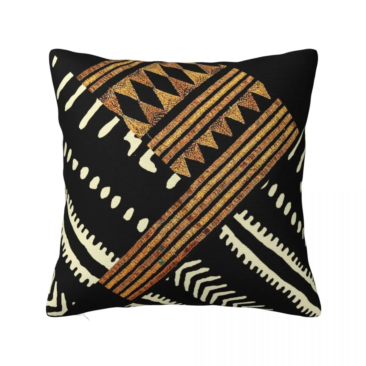 AfrocentricMudClothPillowcaseSoftPolyesterCushionCoverDecor
