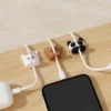 Cute Desktop Cable Organizer Holder Winder Clips Desk Self-Adhesive Mobile Phone Data Cable Management Wire Cord Holder 4