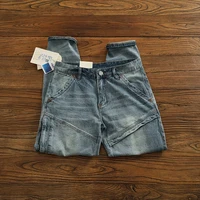 Motorcycle Style Stretch Retro Comfortable Pants for Men Trendy Slim Fit Washed High Quality Denim Jeans Autumn Spring Fashion 2