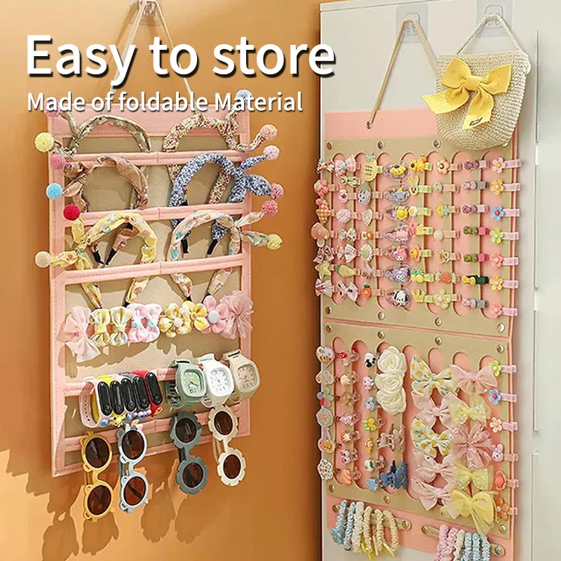 Description Picture 2 of itemHair Clip Storage for Women Girls Hair Accessories Hanging Organizer Wall Decor Hair Bows Hair Rope Clasp Glasses Space Saving