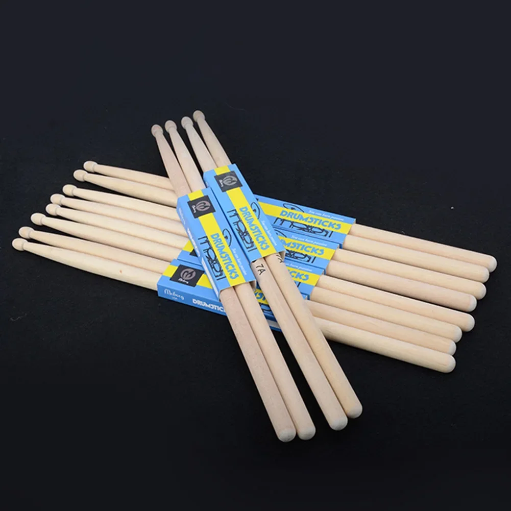 1 Pair 5A 7A Drum Sticks Maple Wood Drumsticks For Beginner Professional Drum Set Accessories Musical Instruments