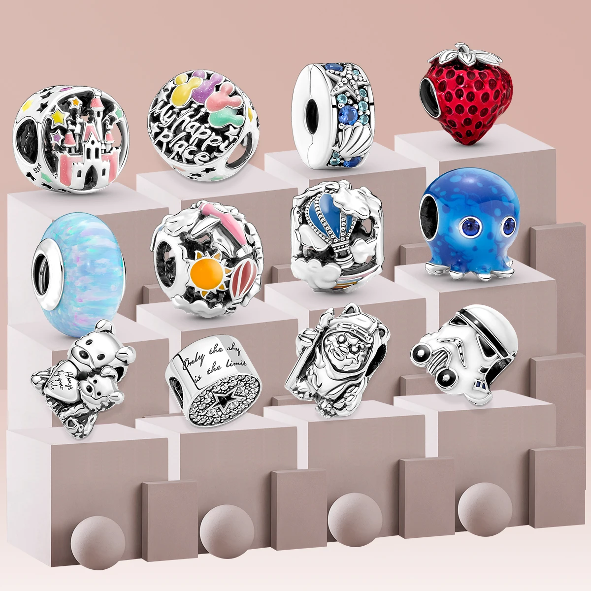 Suitable for original Pandora Pendant Bracelet diy2022 New Fashion Pendant DIY beads for women, boys and girls classic fashion