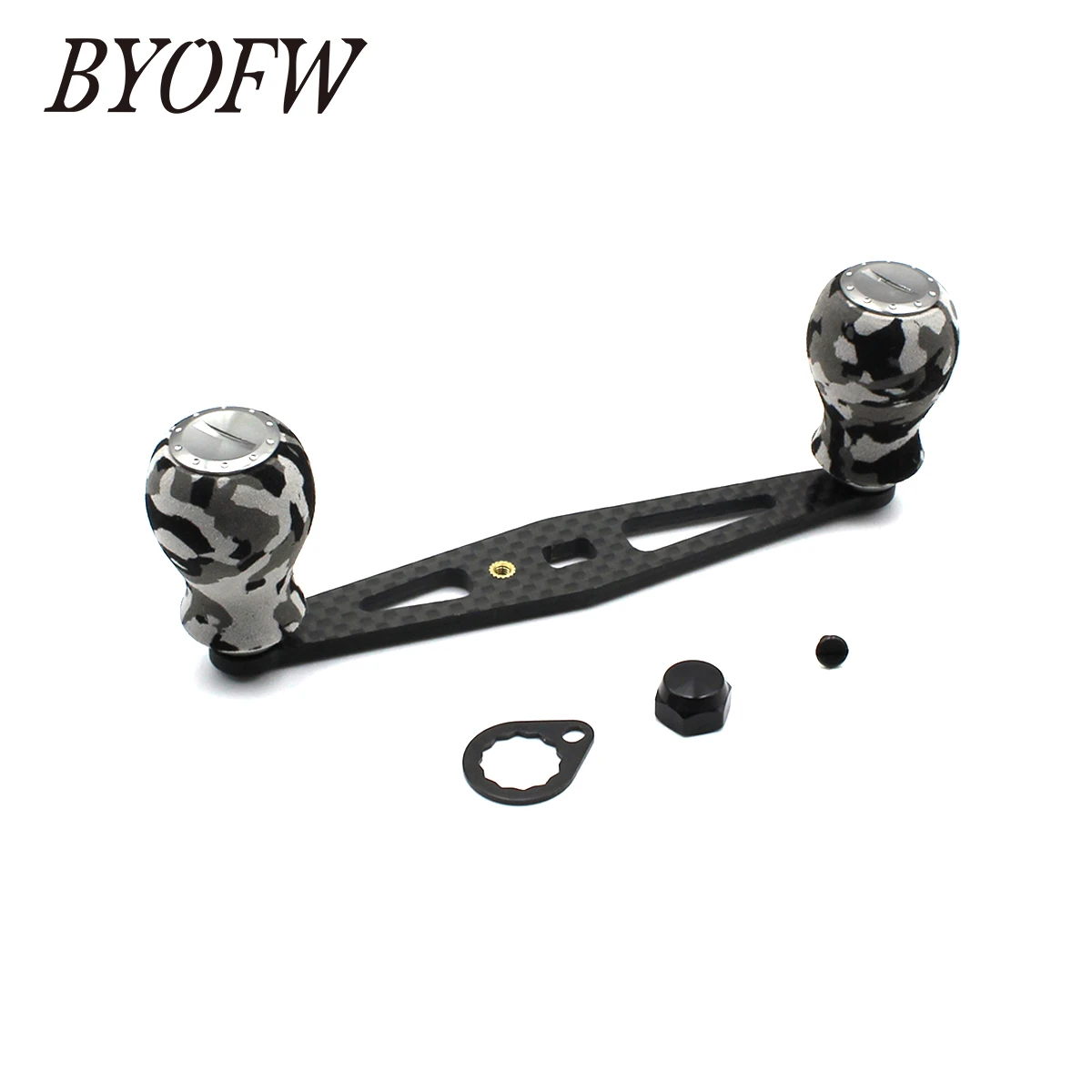 BYOFW Carbon Fiber Drum Trolling Baitcasting Fishing Reel Handle Long Straight Drag DIY Repair For Abu Garcia Daiwa Replacement 3